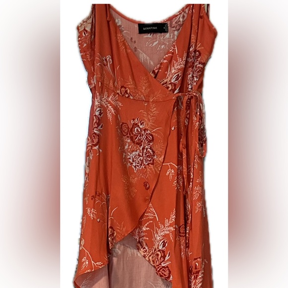 Mink Pink orange summer dress - size M - EUC - Picture 3 of 4